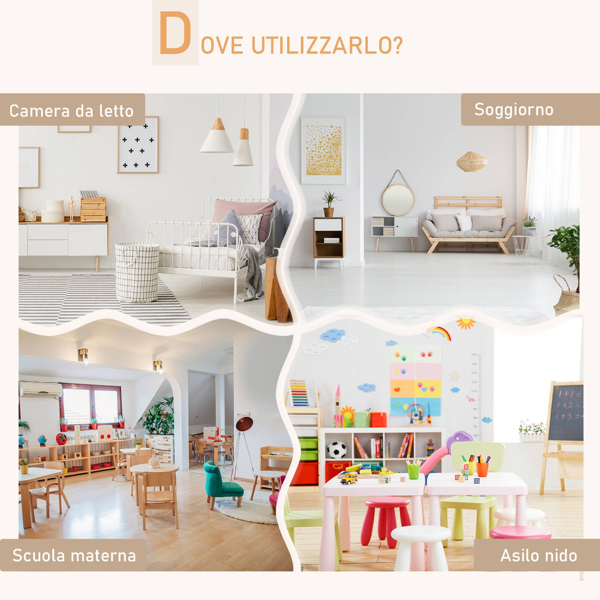 Petite table avec 2 chaises enfant forme ours en bois, blanc - Image 9