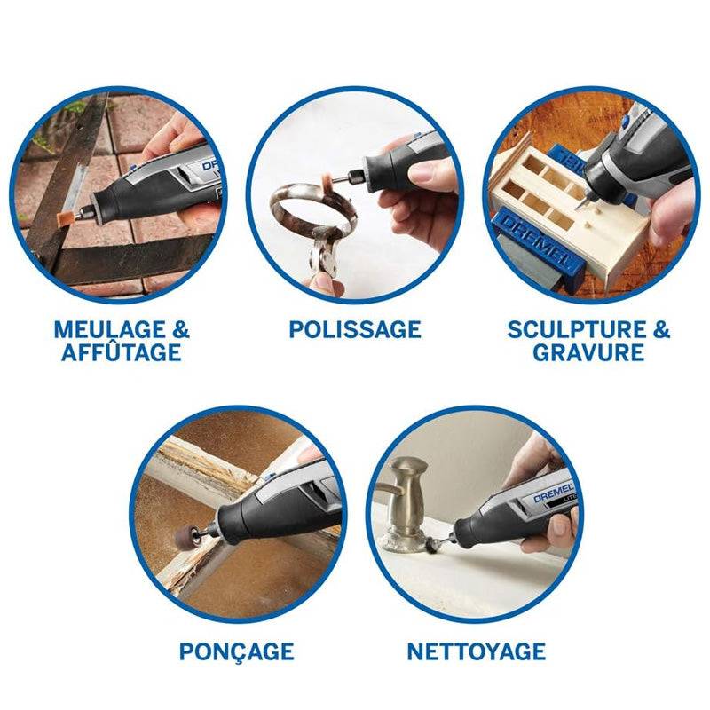 Outil Rotatif Multi-usage Sans-Fil DREMEL Lite (7760-15) avec batterie 3,6V 2Ah, 15 Accessoires, Chargeur USB, 8 000-25 000 tr/min Dremel - Imagen 2