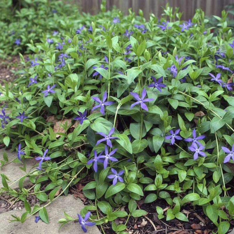 Pervenche major ssp. hirsuta à fleurs Bleue/ - feuillage Persistant - Lot de 3 godets