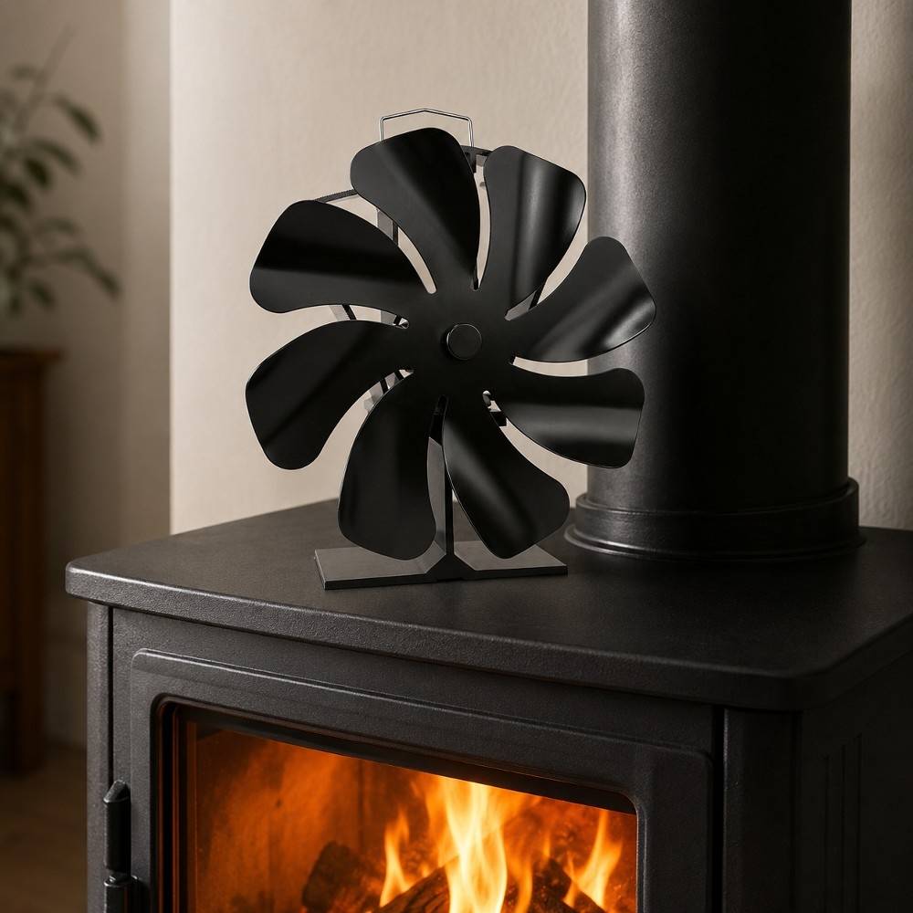 Facilitys - Ventilateur pour poêle à bois 8 pales avec thermomètre - FACILITYS - Image 2