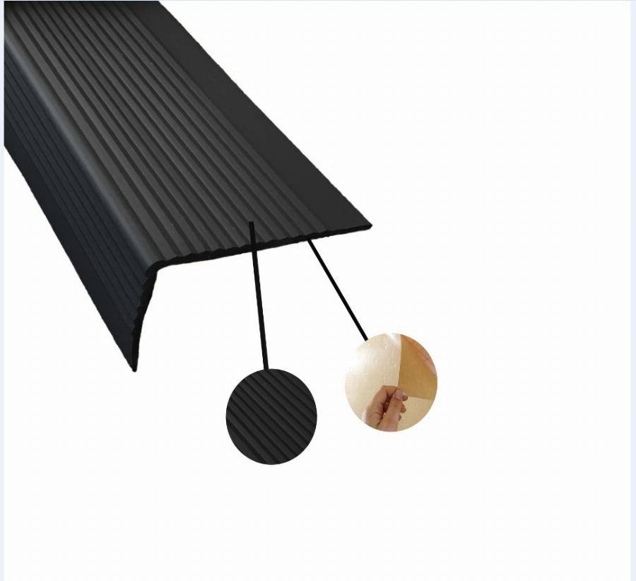 Nez de marche antidérapant souple à coller WATTELEZ noir 45x75mm 3000mm - 604007NADH - Imagen 2