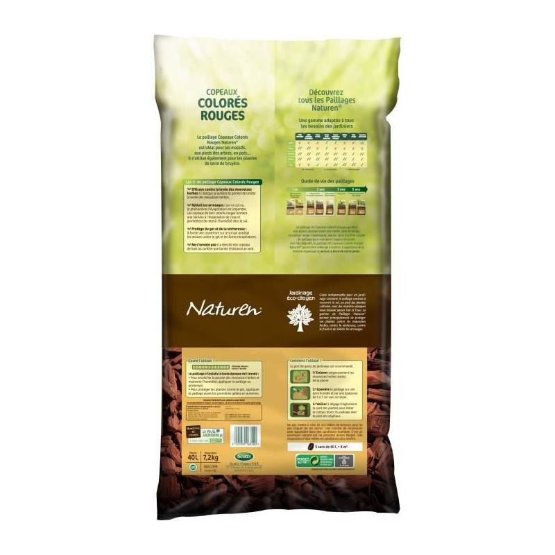Naturen - Naturen Copeaux Colores Rouges - 40l - Imagen 2