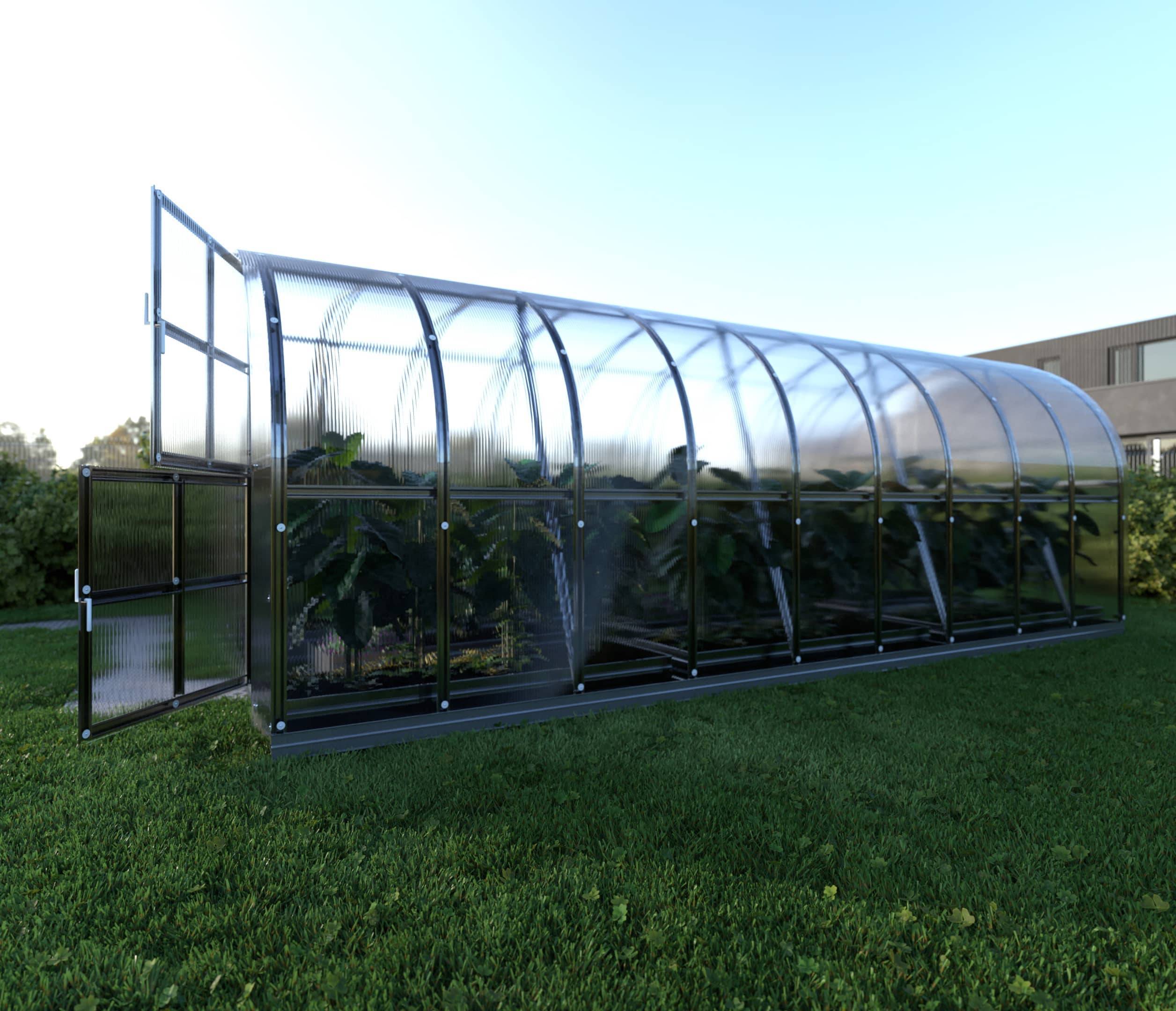 Serre KLASIKA ARCH 3 x 6 m (18 m²), 4 mm avec revêtement en polycarbonate - Image 2