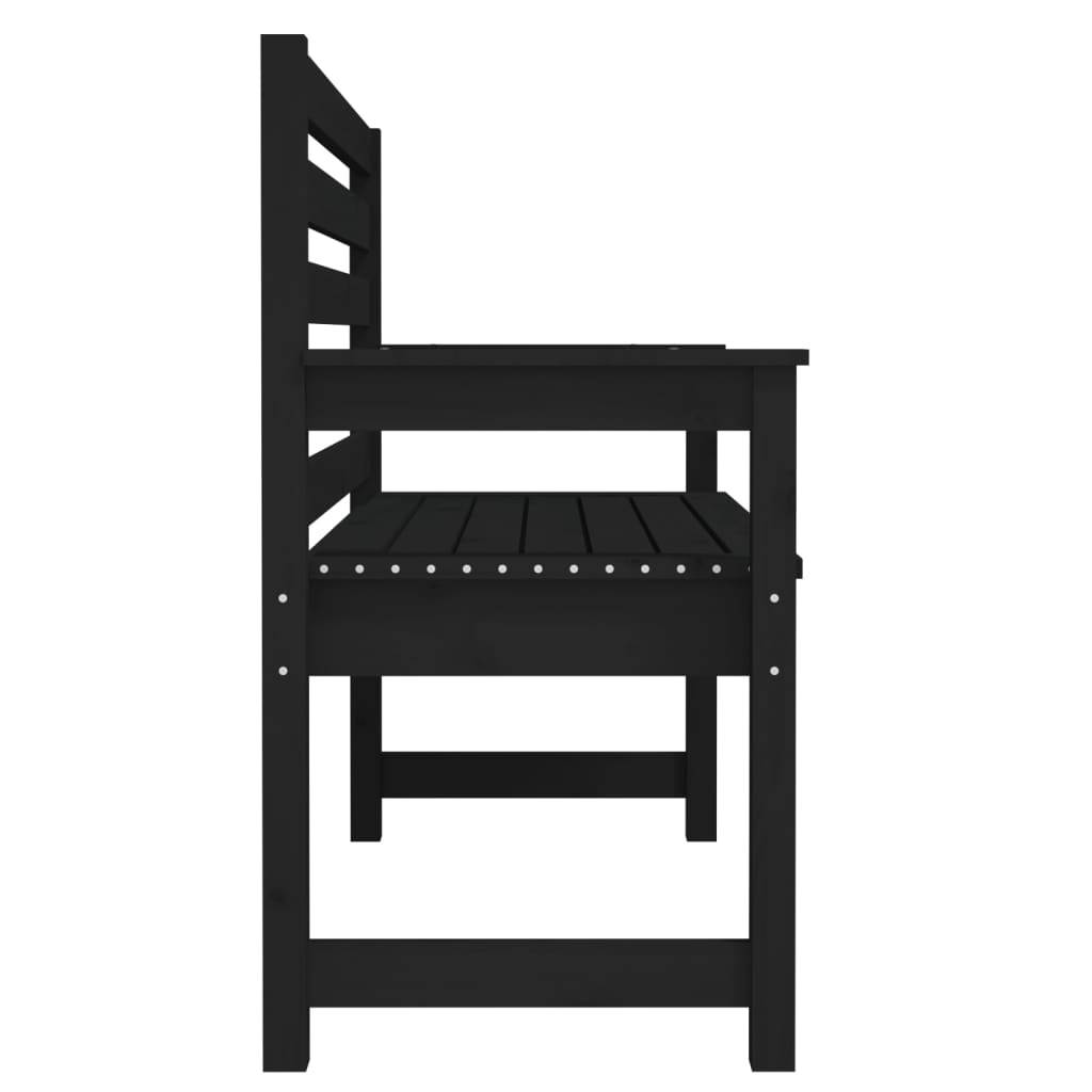 Helloshop26 - Banc de jardin meuble de patio d'extérieur terrasse 109 x 48 x 91,5 cm bois massif de pin noir - Imagen 3
