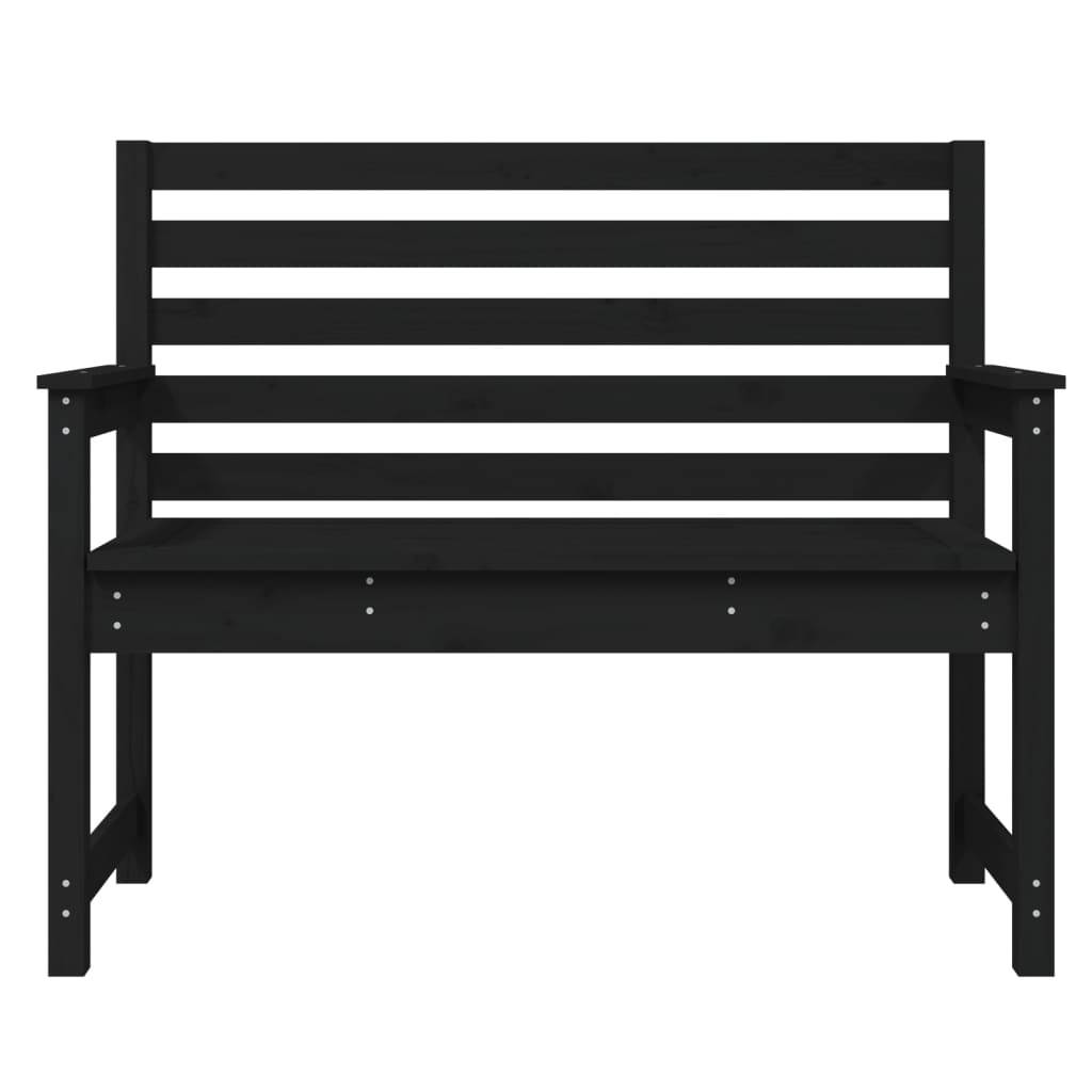 Helloshop26 - Banc de jardin meuble de patio d'extérieur terrasse 109 x 48 x 91,5 cm bois massif de pin noir - Imagen 2