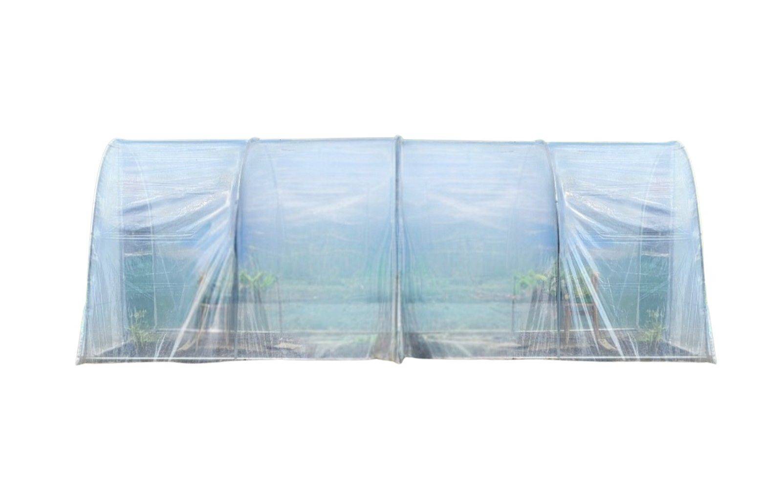 Serre tunnel de jardin - 18m² - 3 x 6 m - pieds arrondis - polyéthylène haute densité - 2 portes pivotantes - LES SERRES TONNEAU - Image 2