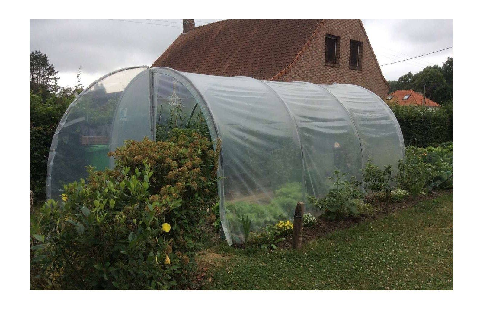 Serre tunnel de jardin - 18m² - 3 x 6 m - pieds arrondis - polyéthylène haute densité - 2 portes pivotantes - LES SERRES TONNEAU - Image 9
