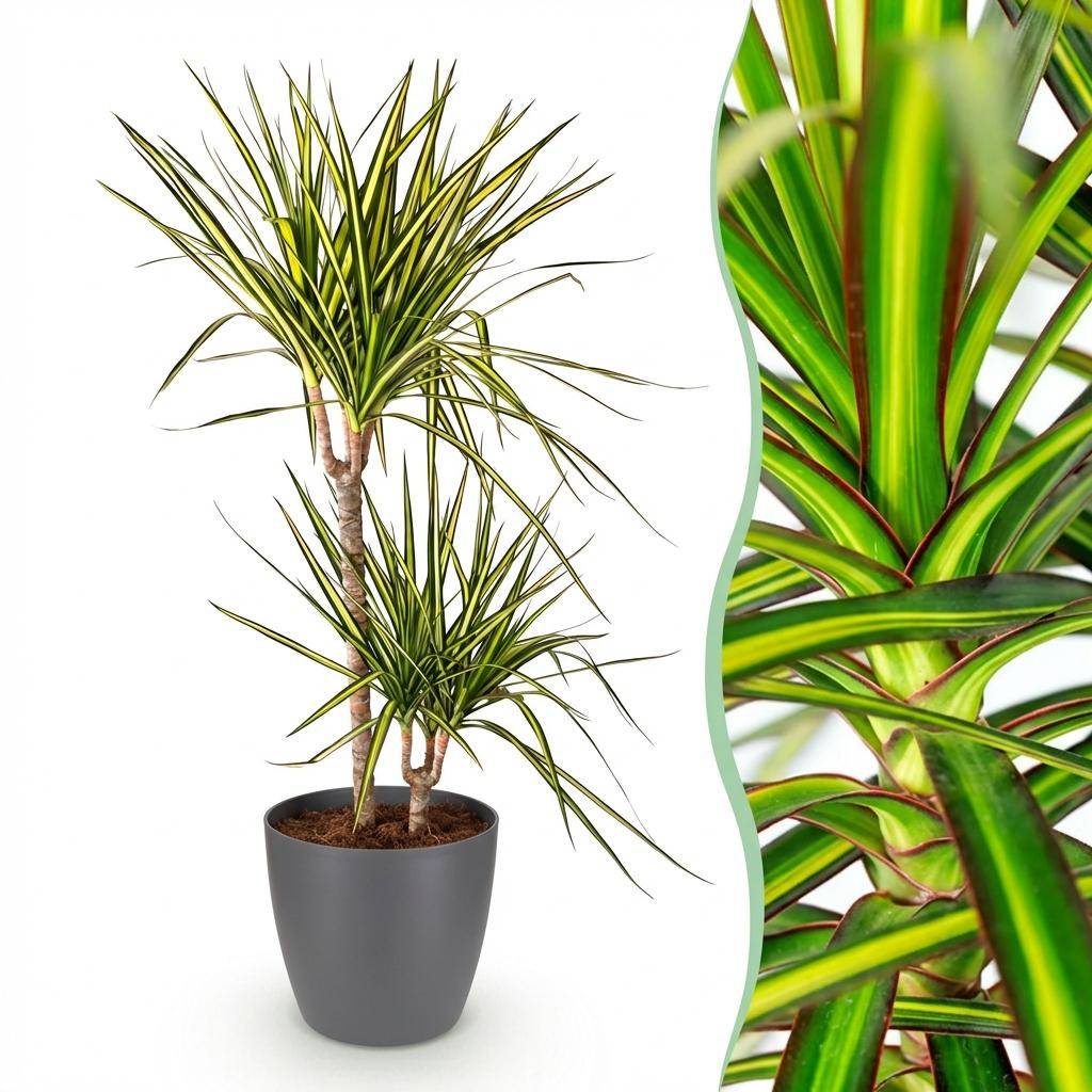 Dracaena Sunray - Pot de 21cm - Gris - Plantes d'intérieur