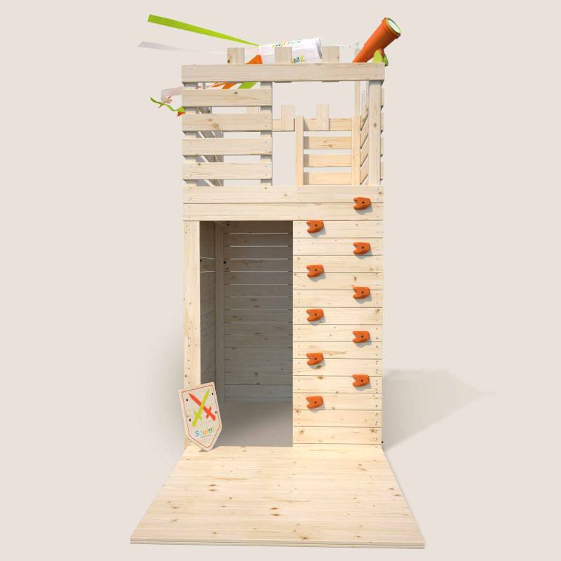 Soulet - Cabane tour en bois avec mur d'escalade KNIGHT - Imagen 4