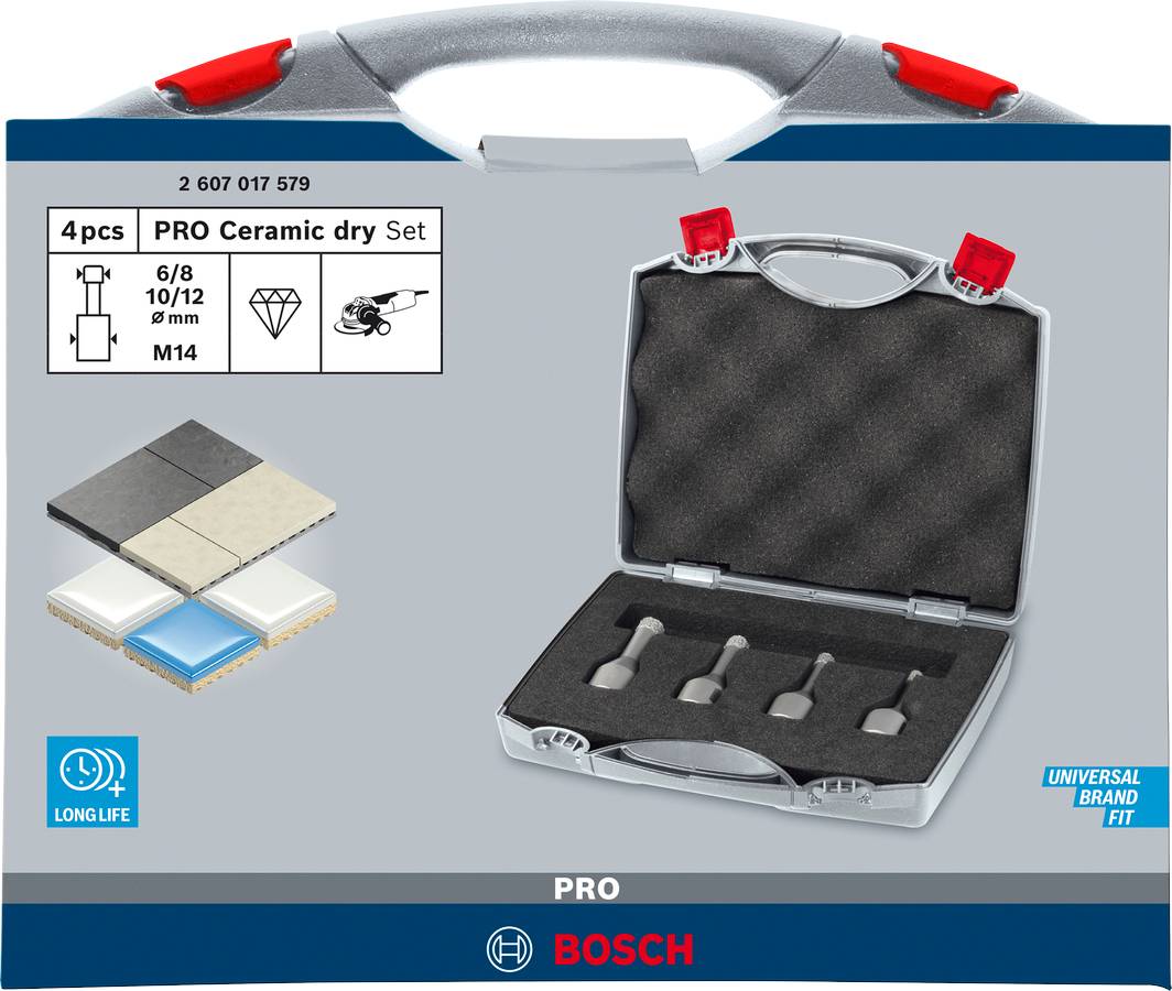 Bosch - Coffret de 4 forets diamanté M14 D 6-8-10-12 mm - BOSCH - 2607017579 - Imagen 3