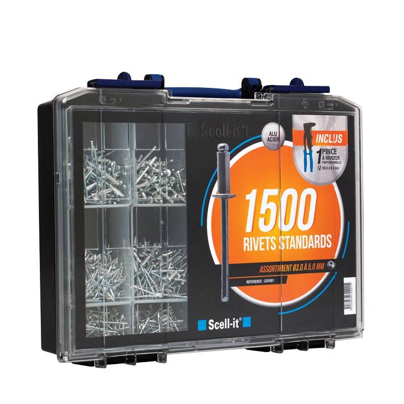 Coffret 1 pince + 1500 rivets SCELL-IT - COF001 - Jardiland