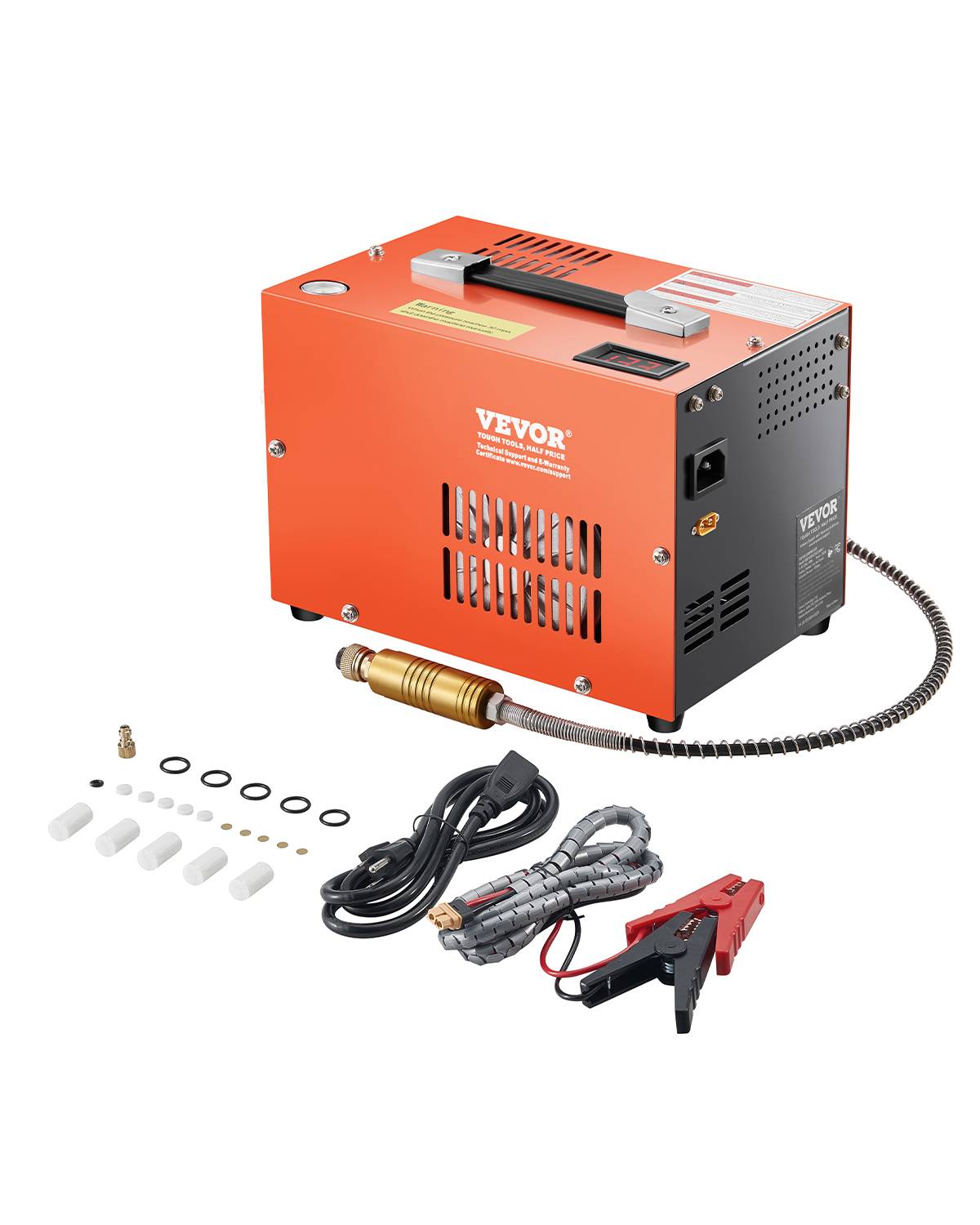 VEVOR Compresseur d'air PCP portable 300W 30MPa,refroidissement ventilateur,arrêt manuel,sans huile.