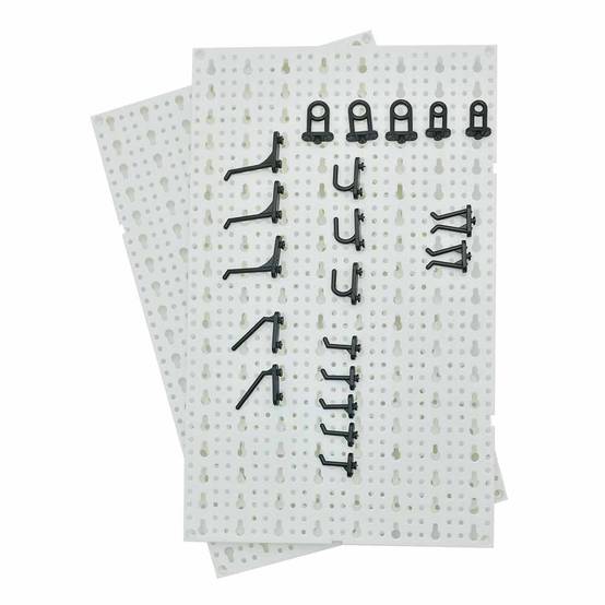 Panneaux muraux de rangement pour outils + crochets - Image 3