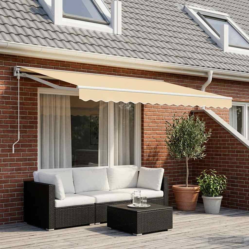 Prolenta Premium - Auvent polyester crème  380 x 345 cm  - Prolenta premium p348.9 - Image 1