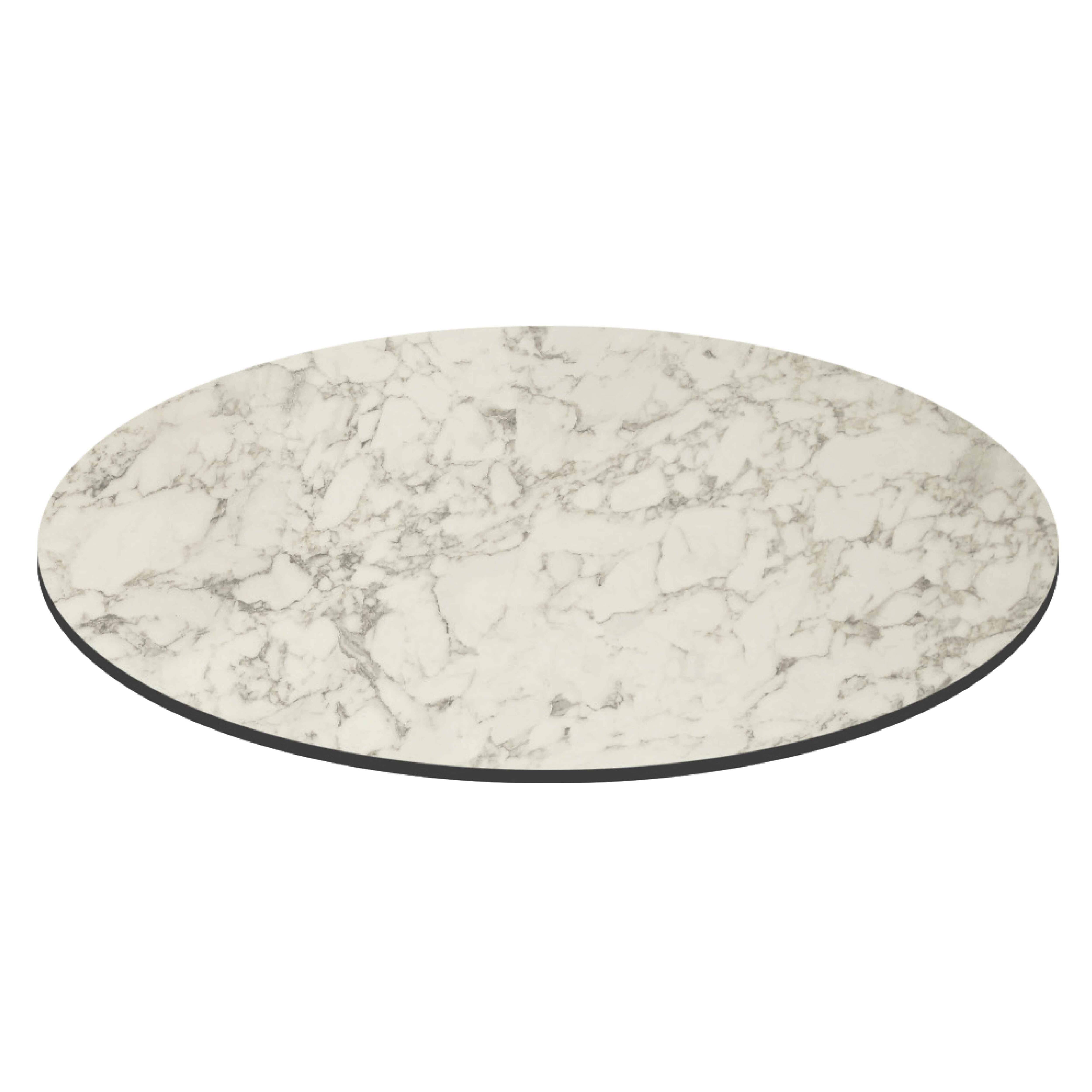 Oviala - Table de jardin ronde 60 cm inclinable aluminium et HPL marbre Opera - Oviala - Image 4