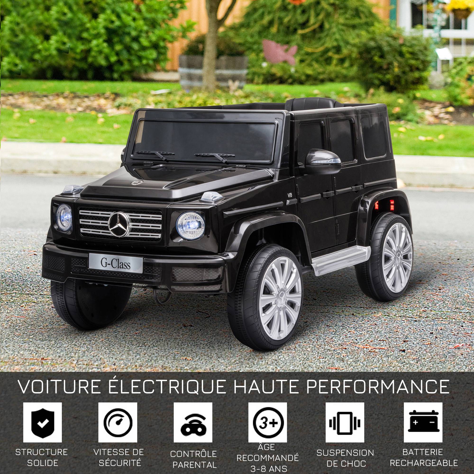Voiture véhicule électrique enfant licence officielle Mercedes 12 V télécommande parentale, V. Max. 5 Km/h - noir - Image 6