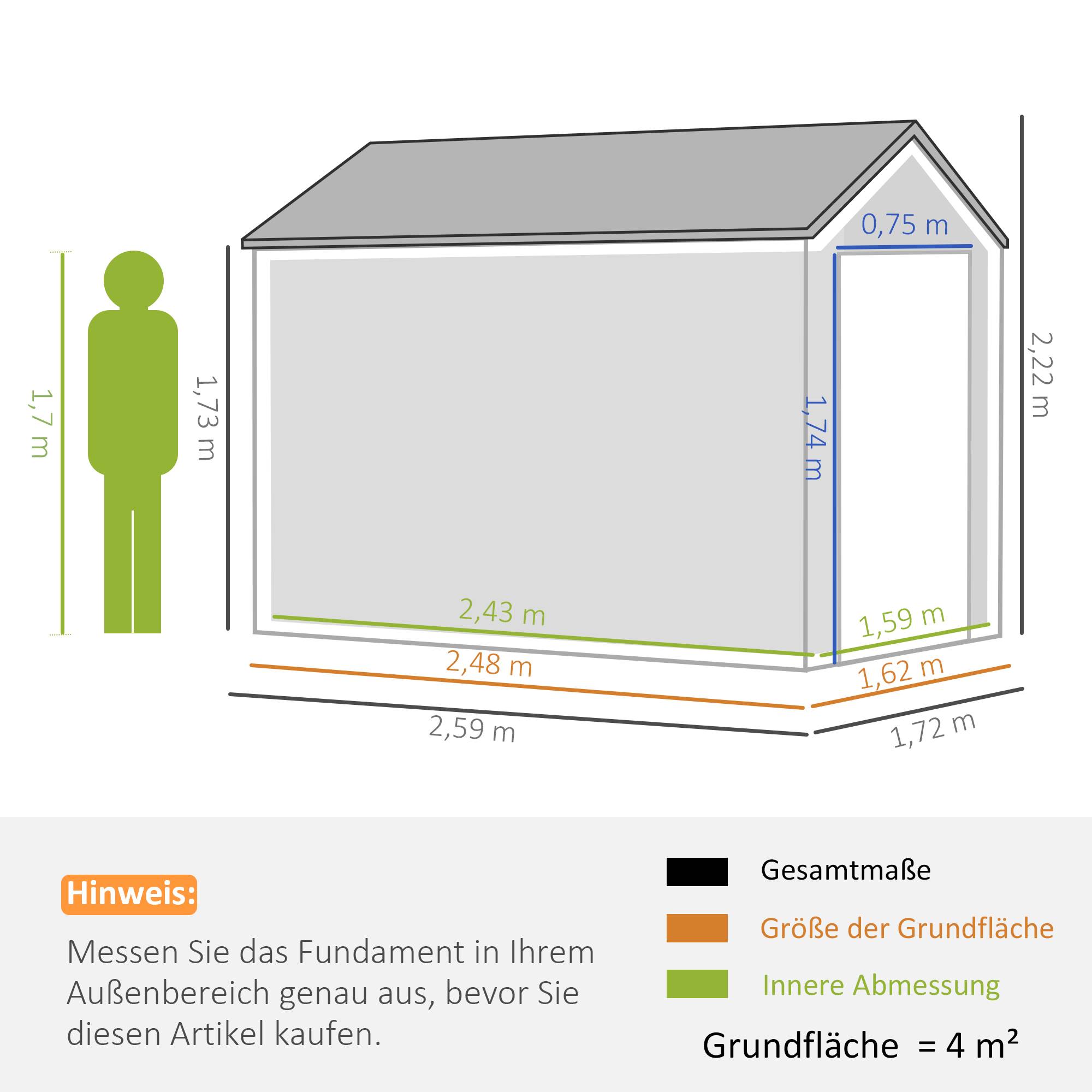 ComfortXL - Abri de jardin acier extérieur terrasse stockage avec fenêtre 4m2 gris foncé - ComfortXL Outdoor Living - Image 3