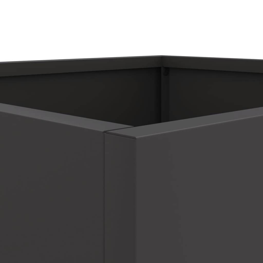 Vidaxl - Jardinière noir 32x29x75 cm acier vidaXL 841571 - Imagen 4