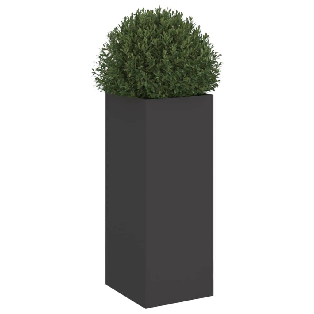 Vidaxl - Jardinière noir 32x29x75 cm acier vidaXL 841571 - Imagen 5