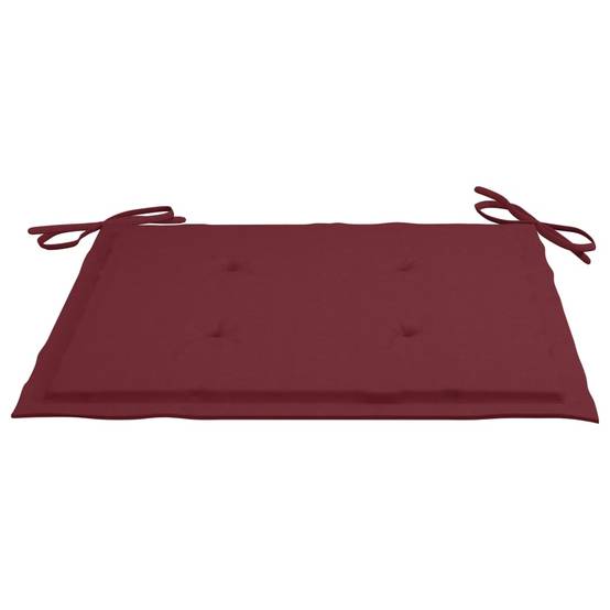 Chaises de jardin empilables teck solide rouge bordeaux 60 x 57.5 x 90 cm - PANGIVO - Image 9