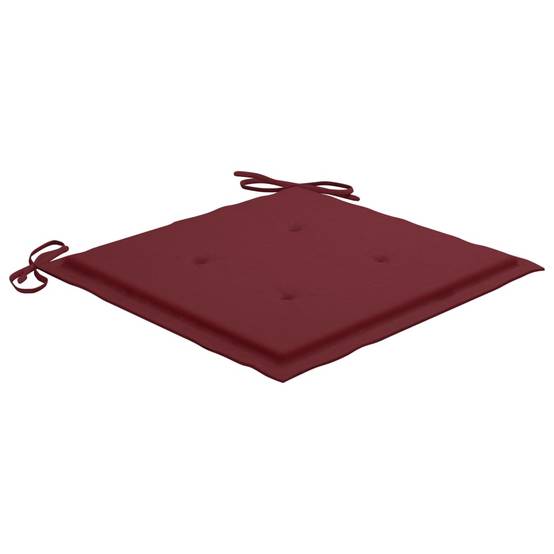 Chaises de jardin empilables teck solide rouge bordeaux 60 x 57.5 x 90 cm - PANGIVO - Image 8