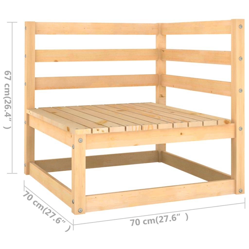 Helloshop26 - Salon de jardin meuble d'extérieur ensemble de mobilier 7 pièces avec coussins bois de pin massif - Imagen 7