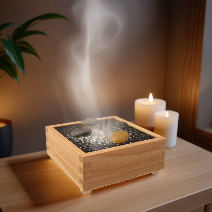 Zen'Arôme Diffuseur Huile Essentielle Jolisia – Diffuseur Parfum Maison - Éclairage Multifonction - Conception Bambou Style Zen - Image 5