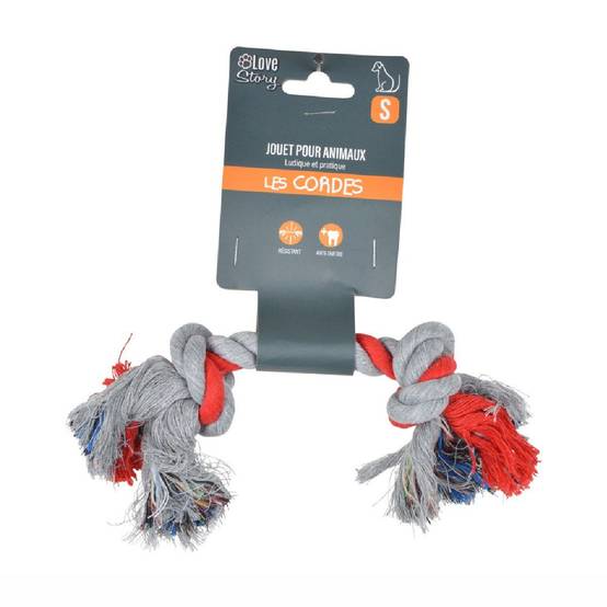 Love Story - Jouet pour Chien "Corde 2 Nœuds" 17cm Multicolore - Image 6