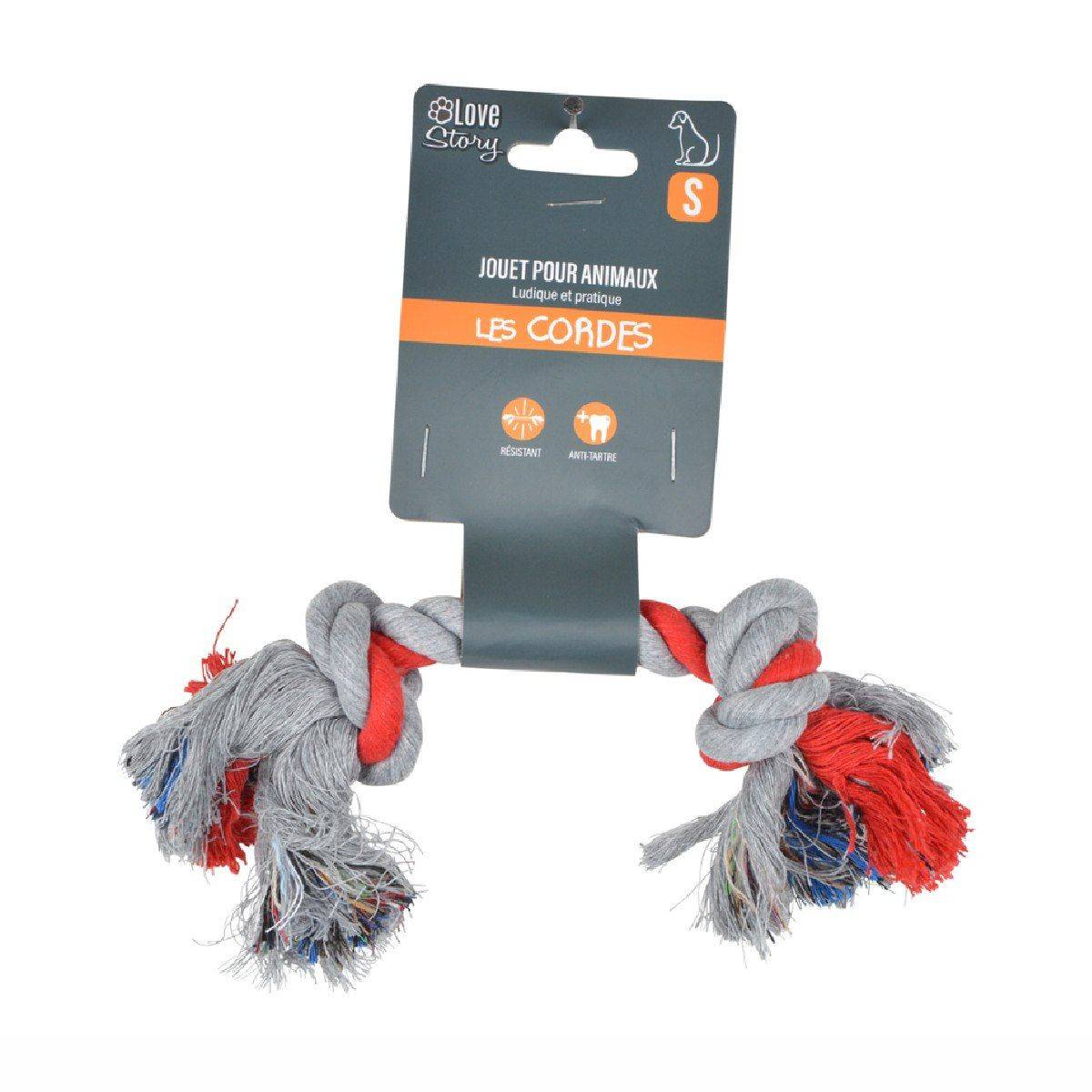 Love Story - Jouet pour Chien "Corde 2 Nœuds" 17cm Multicolore - Image 6