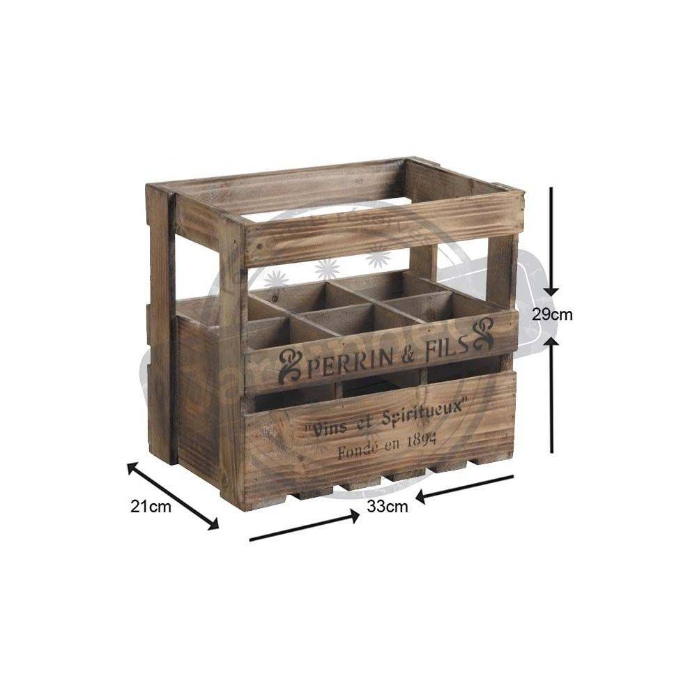 Aubry Gaspard - Caisse en bois vieilli 6 bouteilles Perrin et Fils - Imagen 3