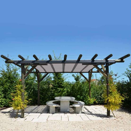 Toile Pergola Grise 10x12 m XP640PR - Garantie 10 ans - Bâche Pergola ou Tonnelle étanche en PVC - Made in France TECPLAST - Imagen 8