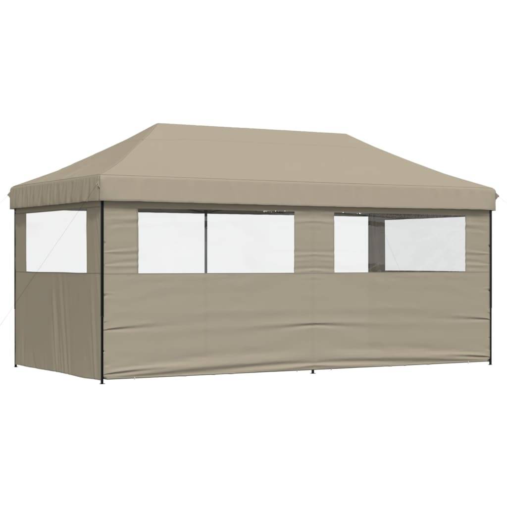 Vidaxl - Tente de réception pliable escamotable 3 parois latérales taupe vidaXL 4004946 - Image 6