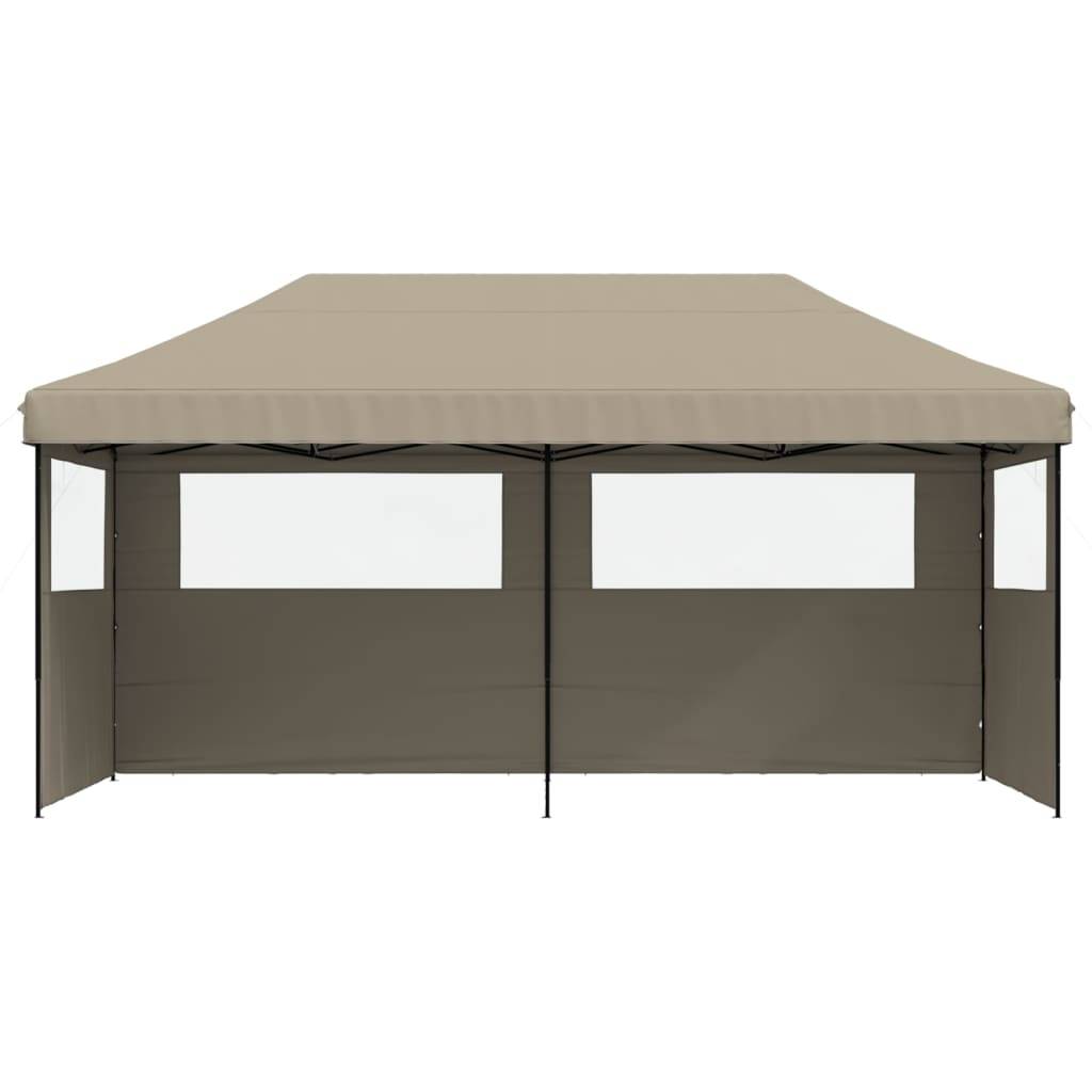 Vidaxl - Tente de réception pliable escamotable 3 parois latérales taupe vidaXL 4004946 - Image 4