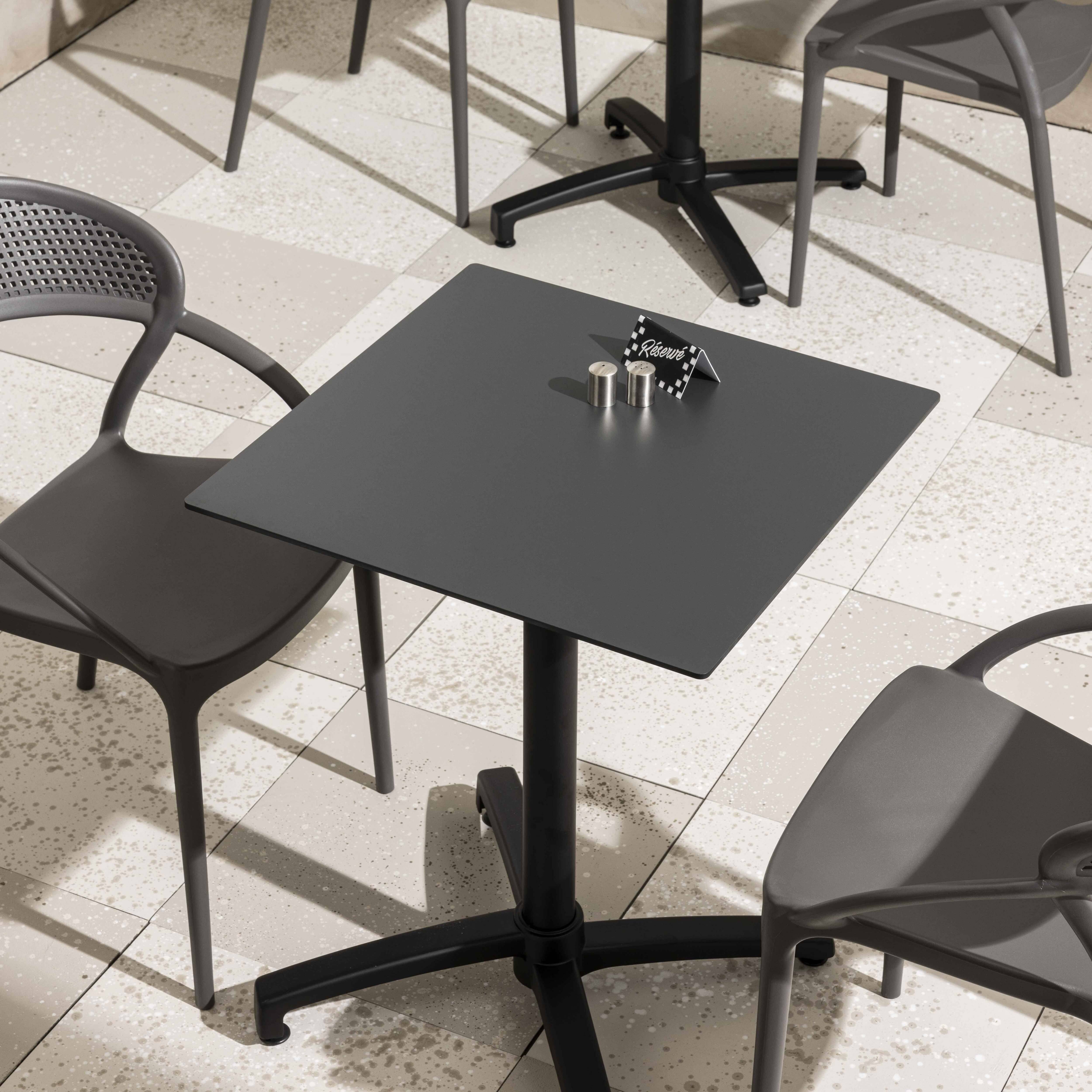 Oviala - Table de terrasse 60 cm inclinable noir Opéra - Oviala - Imagen 4