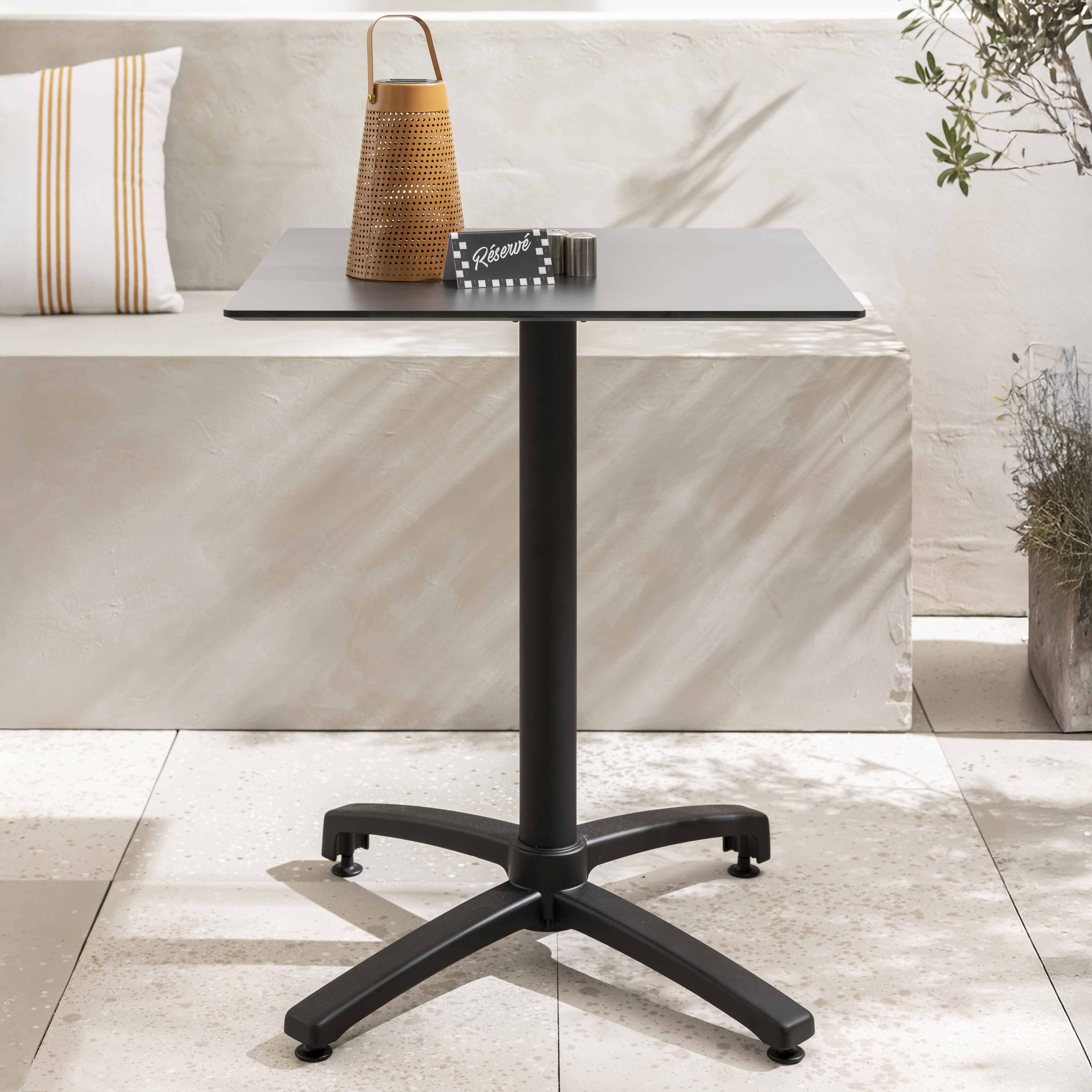 Oviala - Table de terrasse 60 cm inclinable noir Opéra - Oviala - Imagen 2