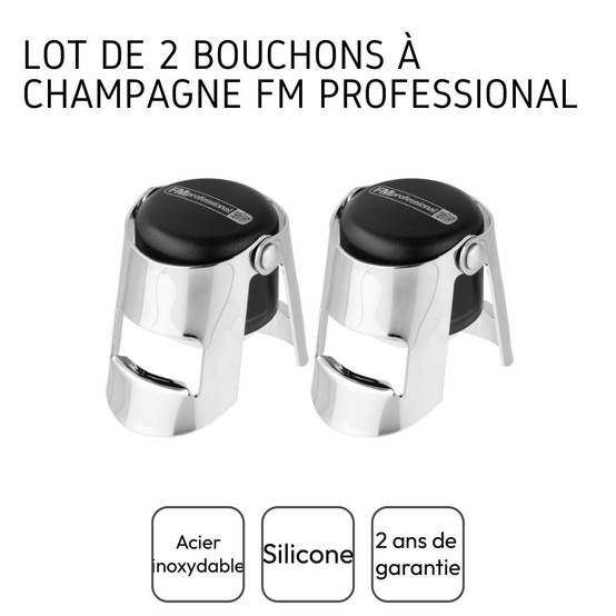 Lot de 2 bouchons à Champagne FM Professional - Image 4