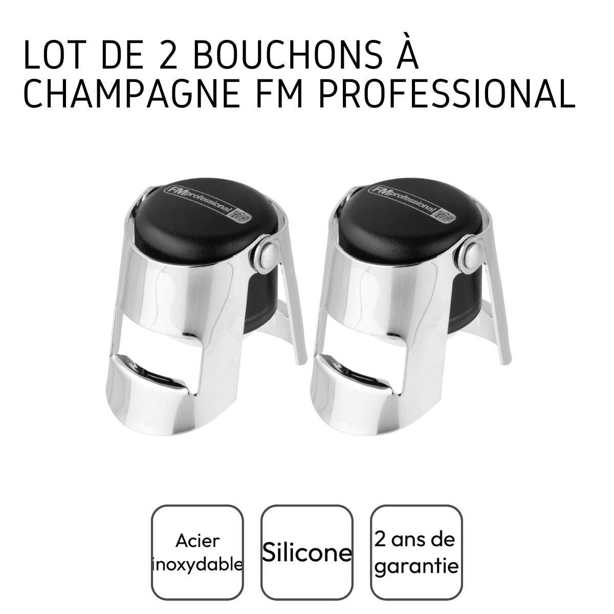 Lot de 2 bouchons à Champagne FM Professional - Image 4