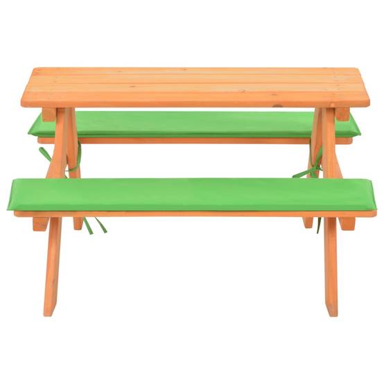 PANGIVO - Table de pique-nique enfants 4 places avec bancs Sapin vert- PANGIVO - Image 3
