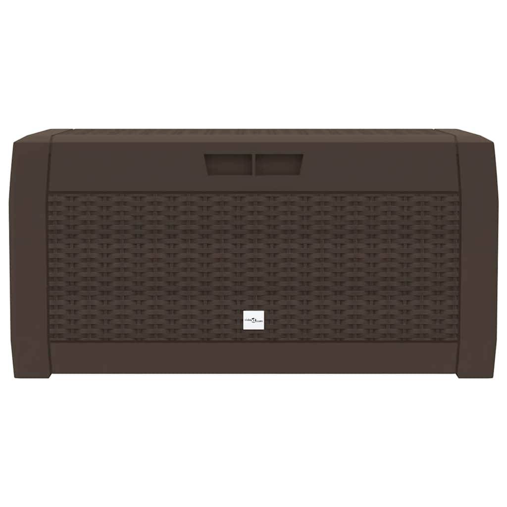 Grand Coffre de Stockage Jardin 310L en Polypropylène pour Coussins Jouets Marron 119x48x60 cm – ComfortXL Outdoor Living - Image 4