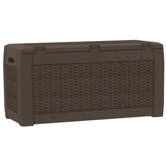 Grand Coffre de Stockage Jardin 310L en Polypropylène pour Coussins Jouets Marron 119x48x60 cm – ComfortXL Outdoor Living - Image 6