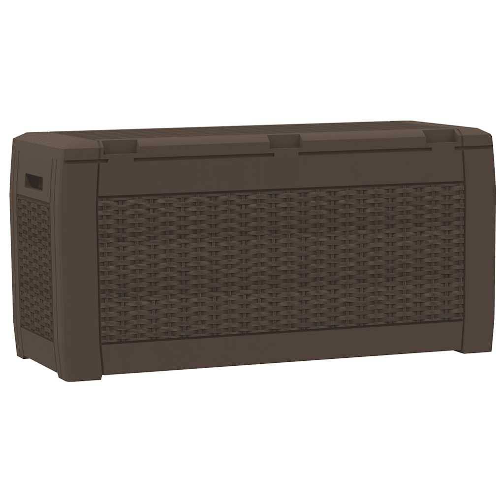 Grand Coffre de Stockage Jardin 310L en Polypropylène pour Coussins Jouets Marron 119x48x60 cm – ComfortXL Outdoor Living - Image 6