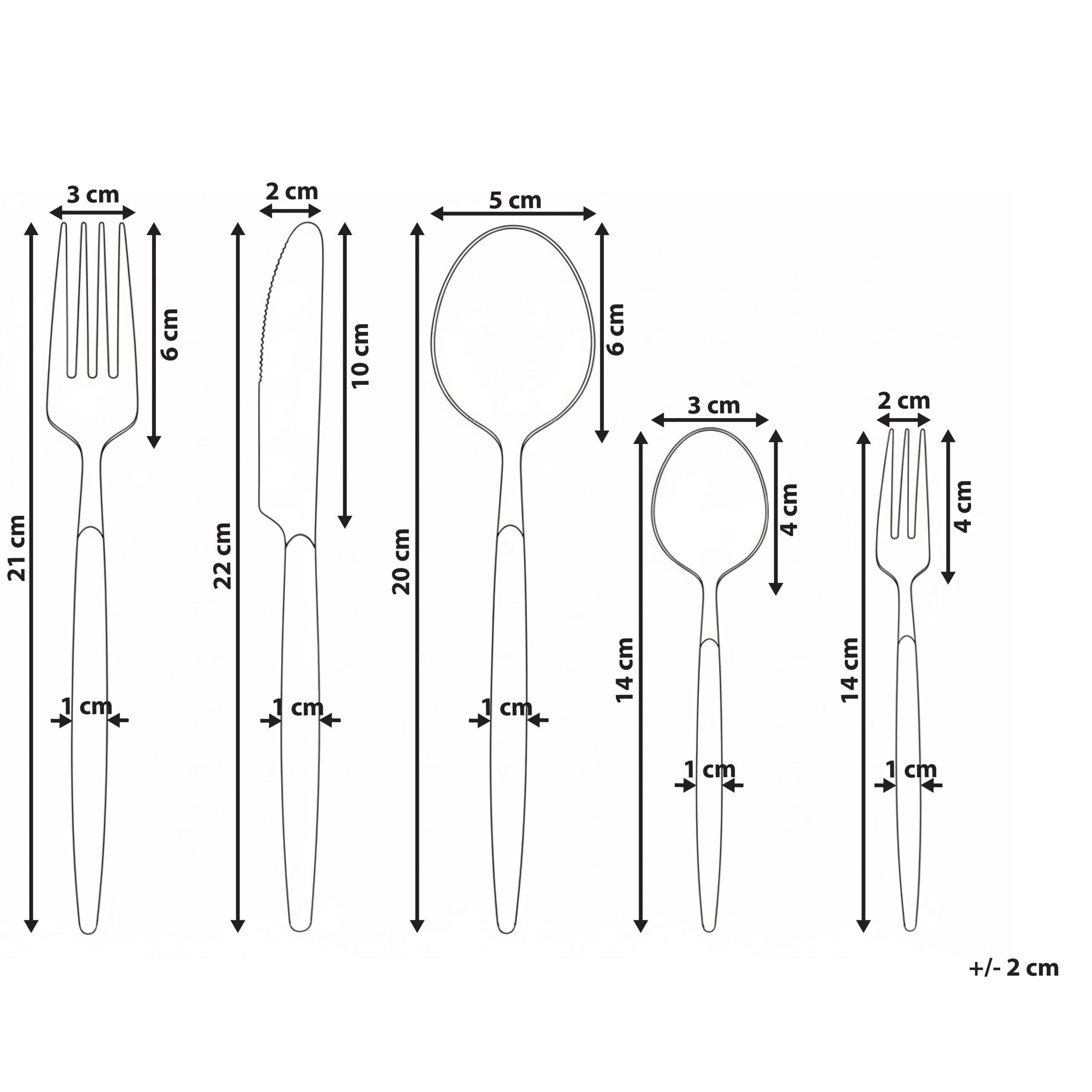 Beliani - Ensemble de couverts Acier inox Doré GEMELLI - 5x22x1- Beliani - Image 3