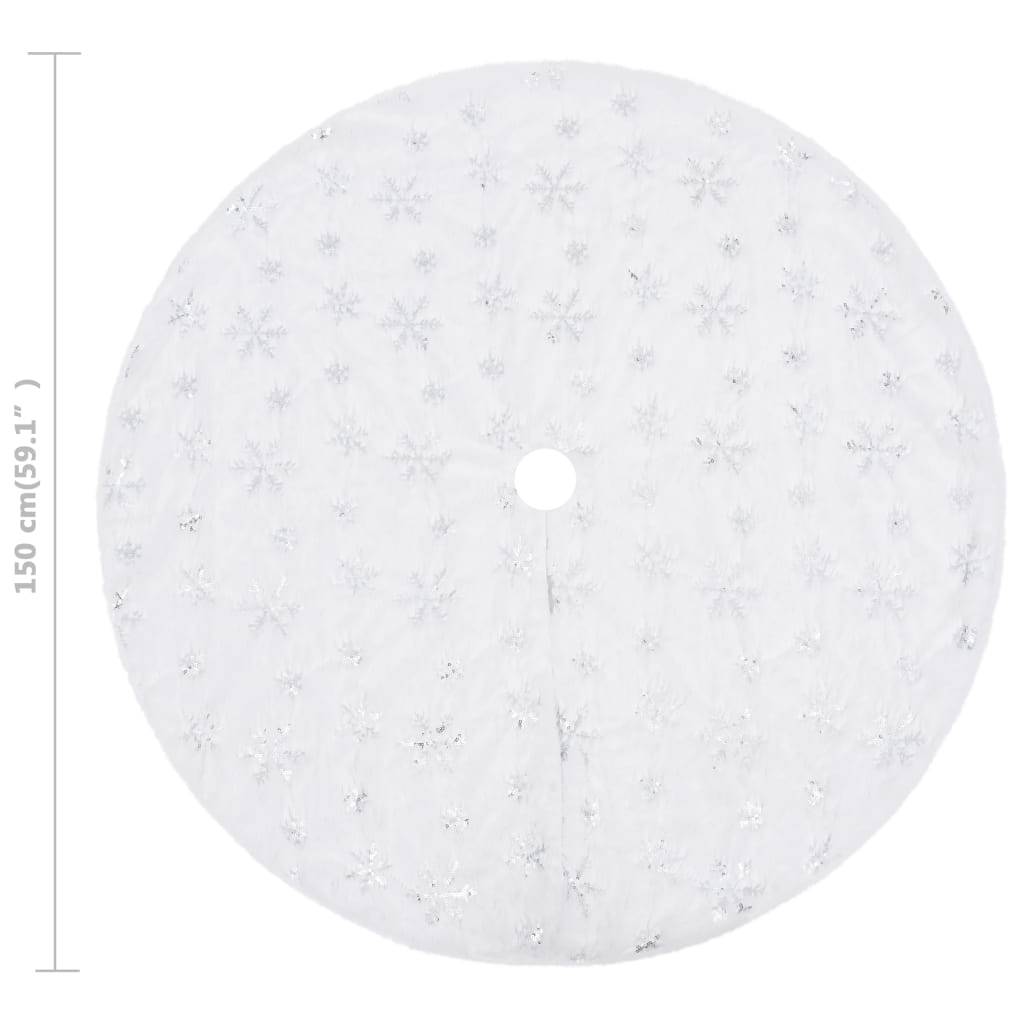 BNGXR Peluche Jupe De Sapin De Noël Blanc 122cm - Tapis Arbre De Noël Fausse Fourrure