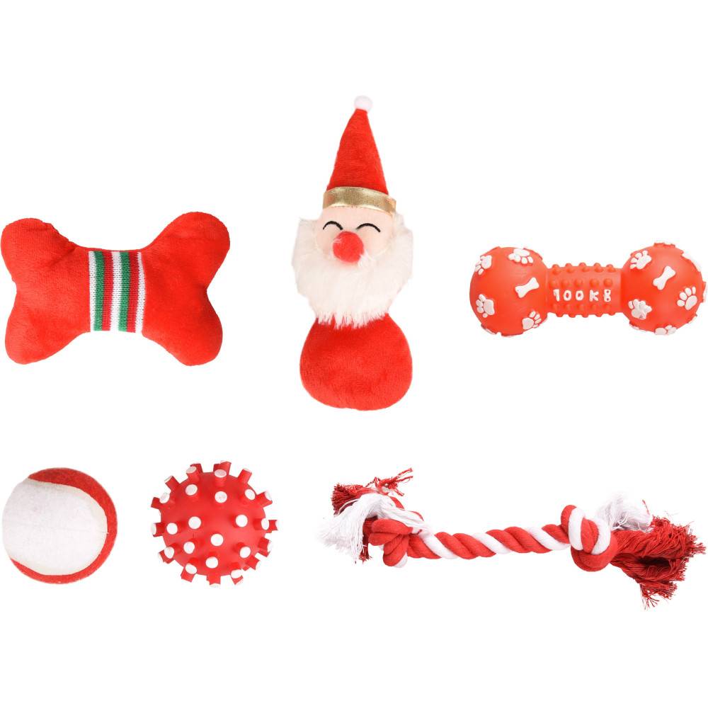 Flamingo - 6 Jouets dans une chaussette pour Noël, jouet pour chien - Imagen 1