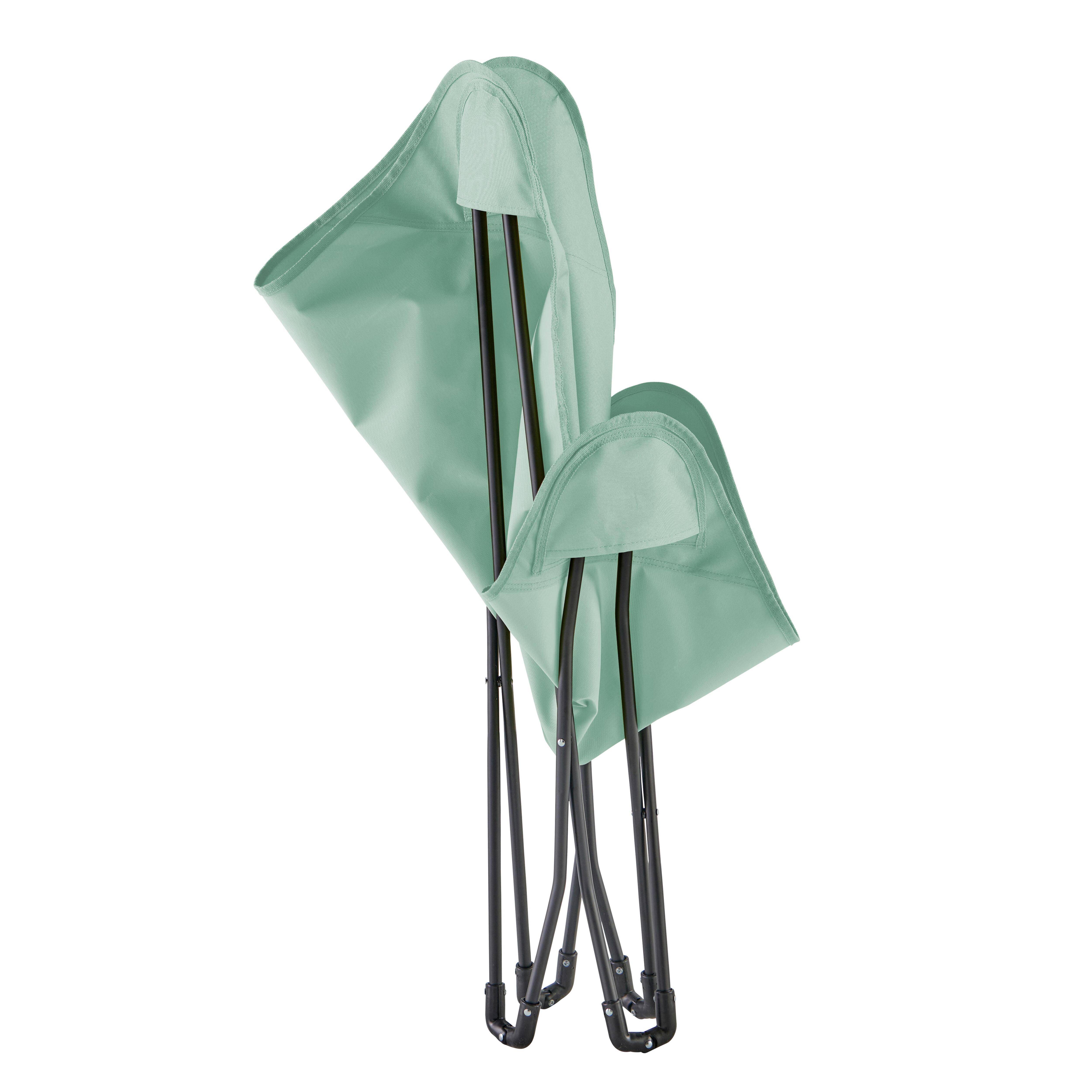 Oviala - Lot de 2 fauteuils papillon pliables vert Mariposa - Oviala - Imagen 3