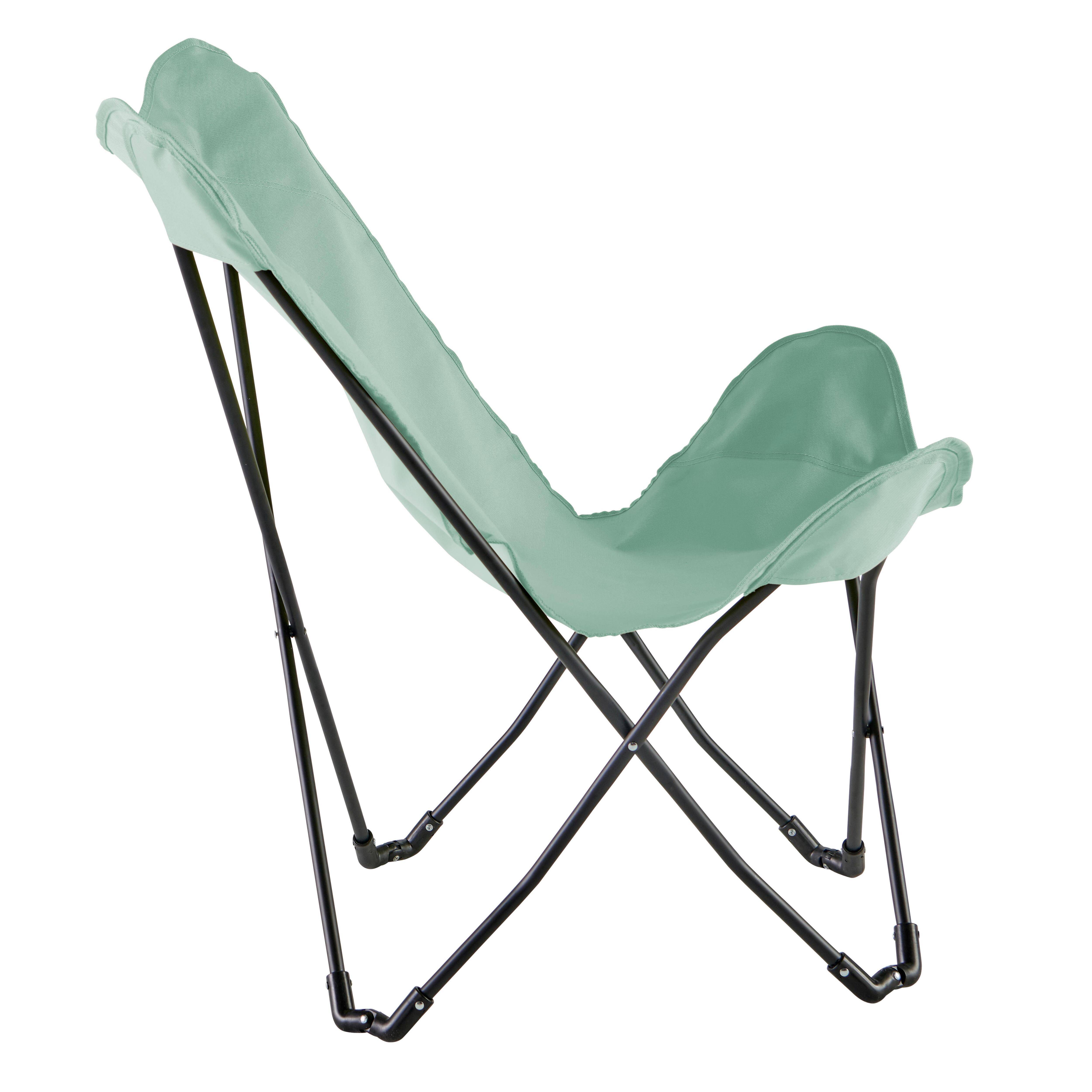 Oviala - Lot de 2 fauteuils papillon pliables vert Mariposa - Oviala - Imagen 2