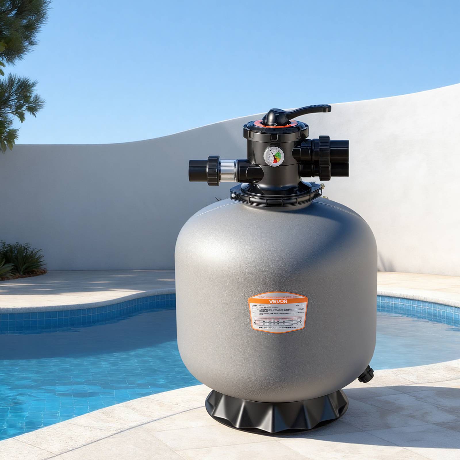 Vevor - VEVOR Filtre à sable 50,8 cm pour piscine 189,3 L/min, vanne 7 voies, compatible hors sol et creusée - Image 1