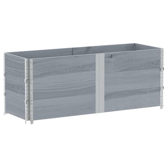 Jardinière de jardin bois de pin gris 150 x 50 x 60.5 cm - PANGIVO - Image 5