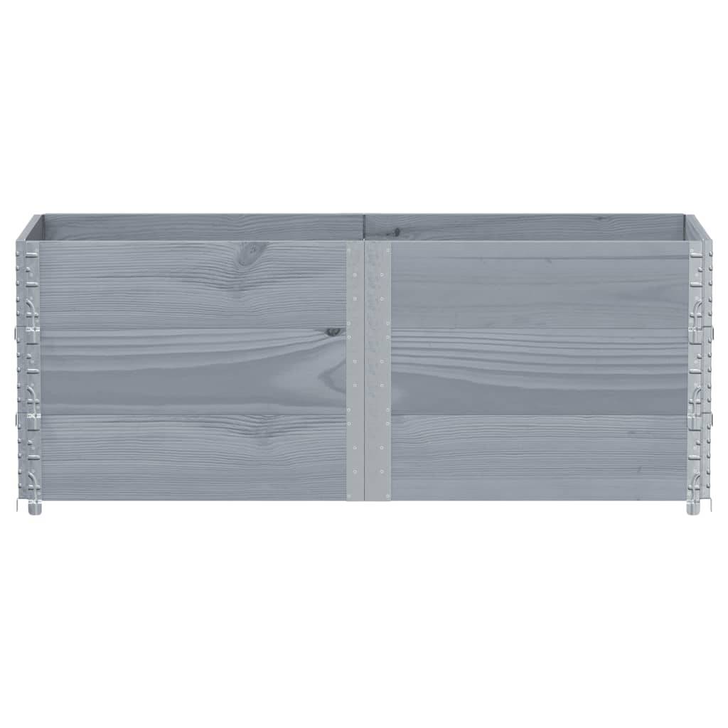 Jardinière de jardin bois de pin gris 150 x 50 x 60.5 cm - PANGIVO - Image 3