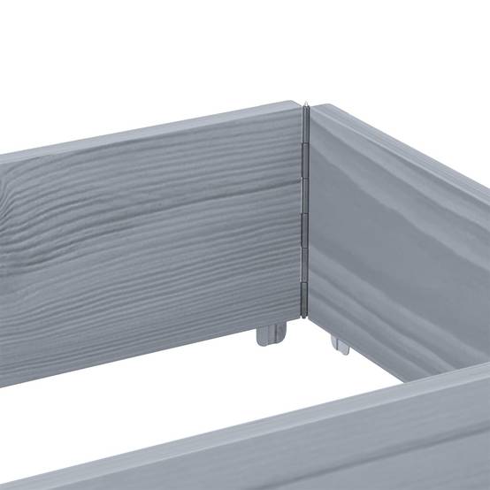 Jardinière de jardin bois de pin gris 150 x 50 x 60.5 cm - PANGIVO - Image 7